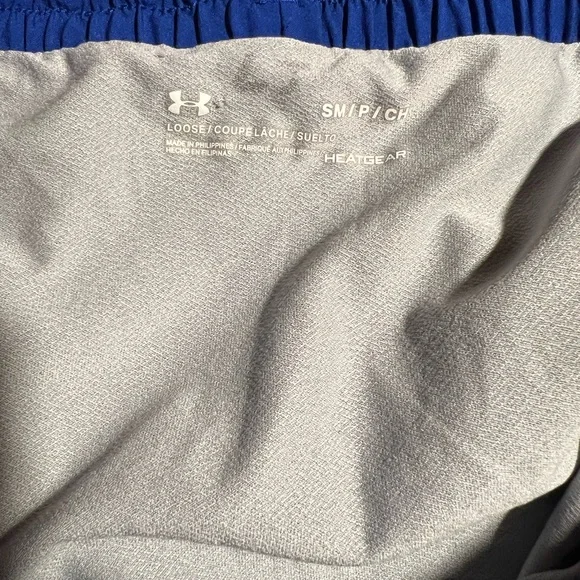 Under Armour Royal Blue & White Athletic Shorts - Picture 2 of 3